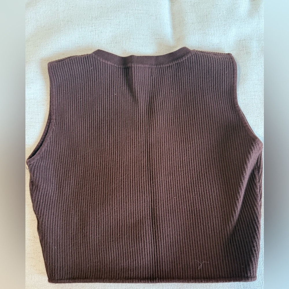 House of Harlow 1960 Crop Top Chocolate Brown XL - Picture 2 of 3